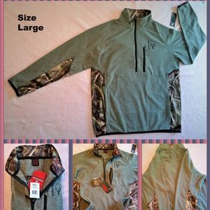 Large Tricot Fleece Half-Zip Pullover